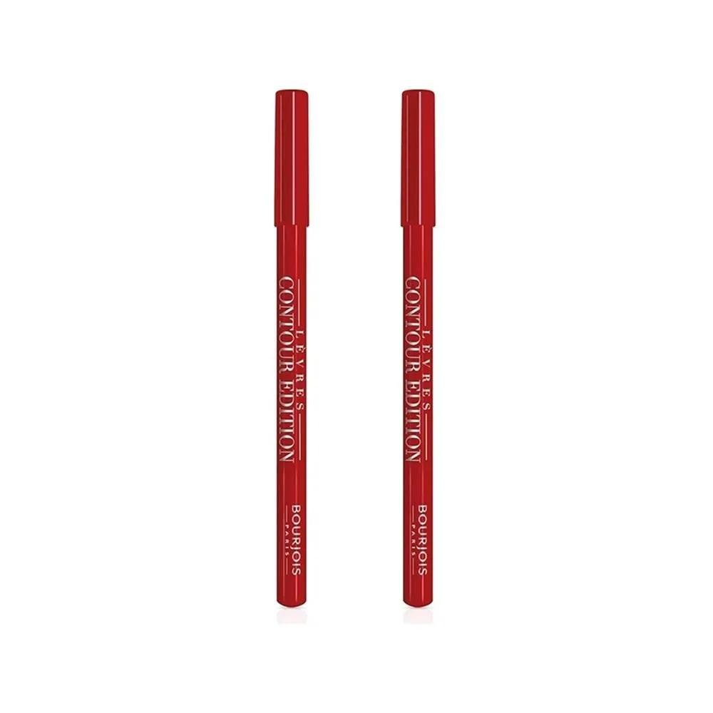 Bourjois 07 Cherry Boom Boom Red Levres Lip Pencil 2-Pack Bourjois Levres Contour Edition Lip Liner and Pencil 7