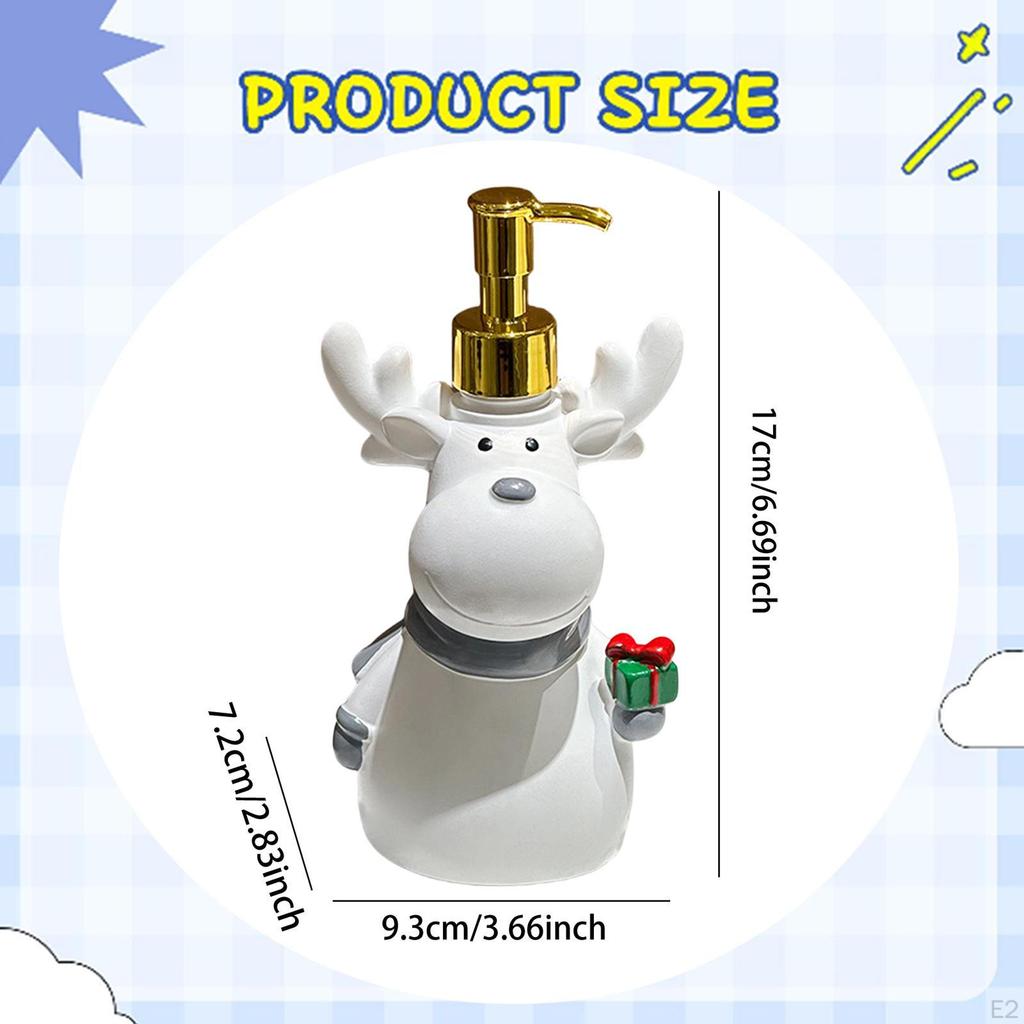 Elk Soap Dispenser Lotion Christmas Gift Multipurpose Pump Bottle for Toilet