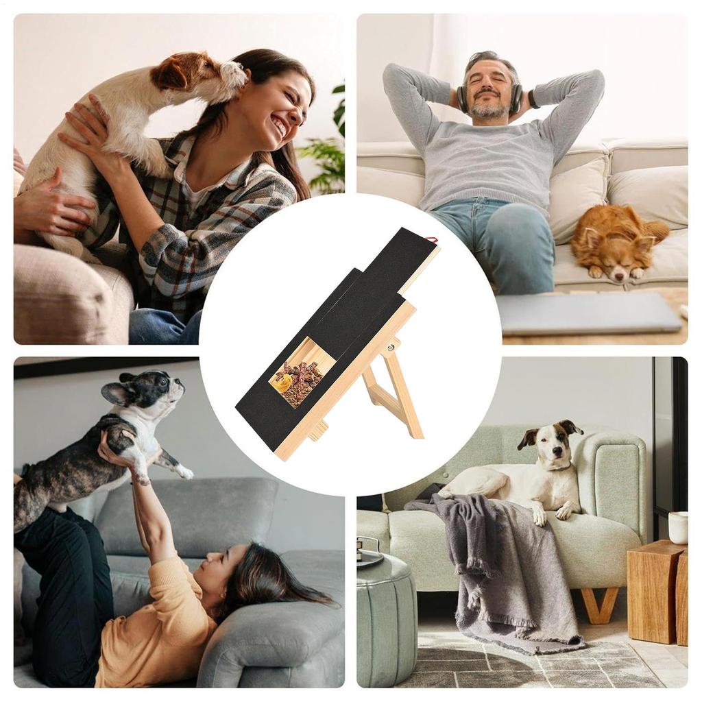Dog Nail Scratch Board Nail Trim Pad Pull-Out Wooden Pet Scratching Board Toy Built-in Treat Box Dog Sandpaper Board Scratcher