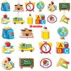 Back To School 2D Wooden Ornament Back To School Party Hanging Decor Teacher Appreciation Cutouts First Day of School Ornament