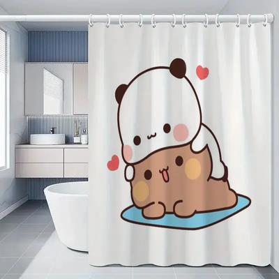 1 pieza BUBU DUDU Cortinas de Baño Cortina de Baño Mampara Plegable Accesorios de Ducha Dormitorios Lujo Tejido de Poliéster Europeo