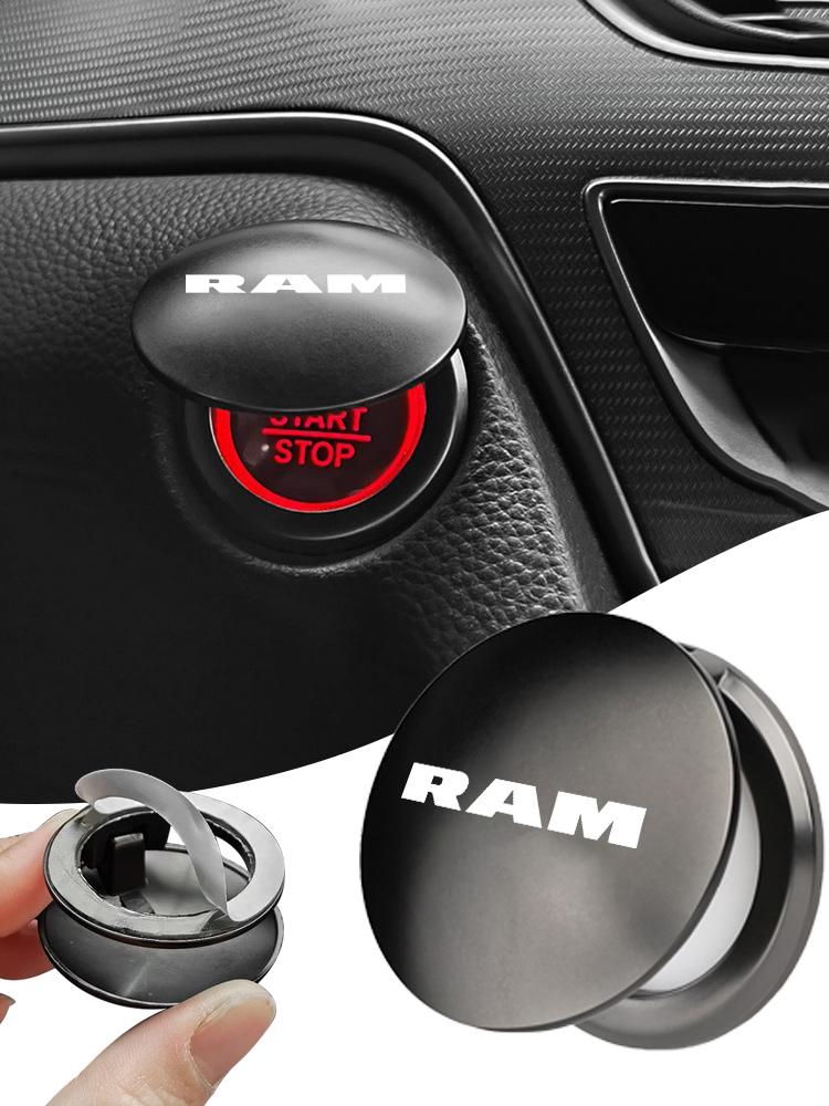 Car Engine Start Stop Button Cover Switch Ignition Ring Decor Car Sticker For Dodge RAM Durango 1500 Charger Caliber Demon Nitro