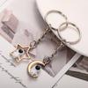 Creative Design Star Moon Astronaut Couple Keychain Sweet Romantic Jewelry Backpack Pendant