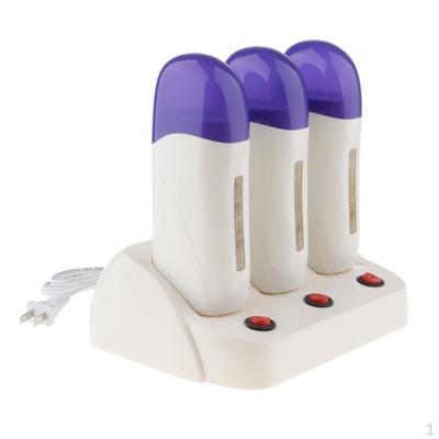 3 Pieces Women Epilators Hair Removal Depilatory Roll Heater Roller Waxing Warmer Machine