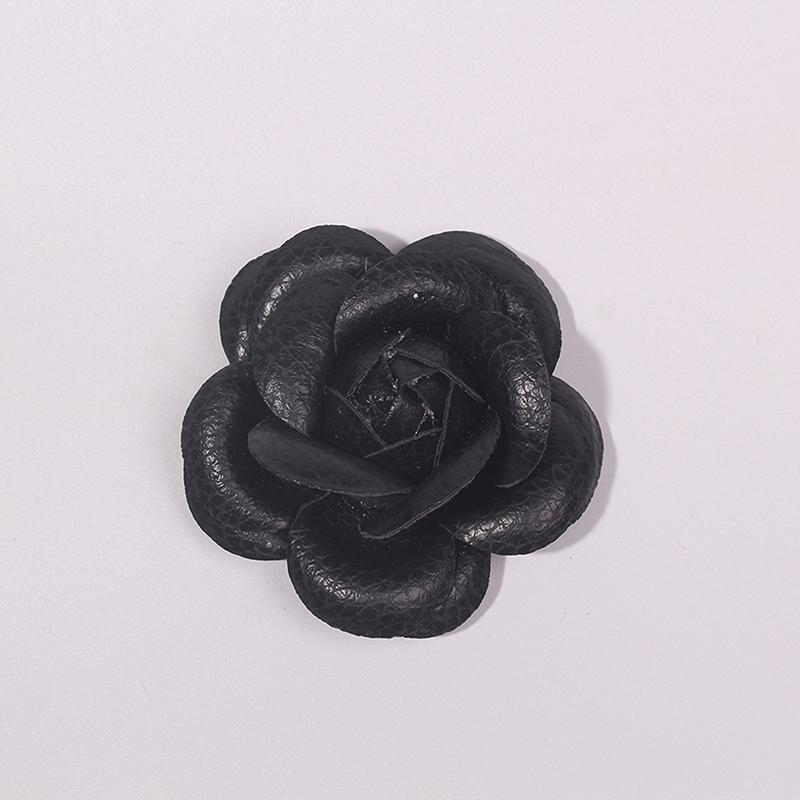 Leather Camellia Brooches For Women Elegant Big Flower Pins Scarf Buckle  Jewelry Coat Accessories Brooch
