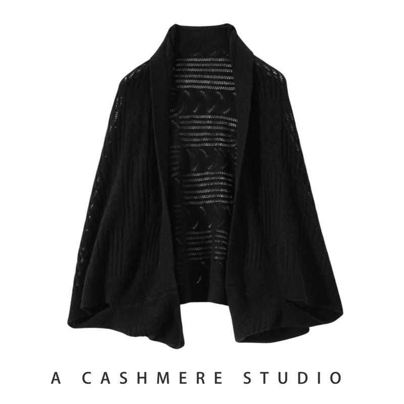 Women's Ethnic Style Cashmere Shawl-Scarf: 2-in-1 Fashionable Hollow Jacquard Cape