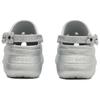 SMFK x Crocs Little Whale Sparkling Flower Comfortable & Versatile Hole Shoes Women's Silver