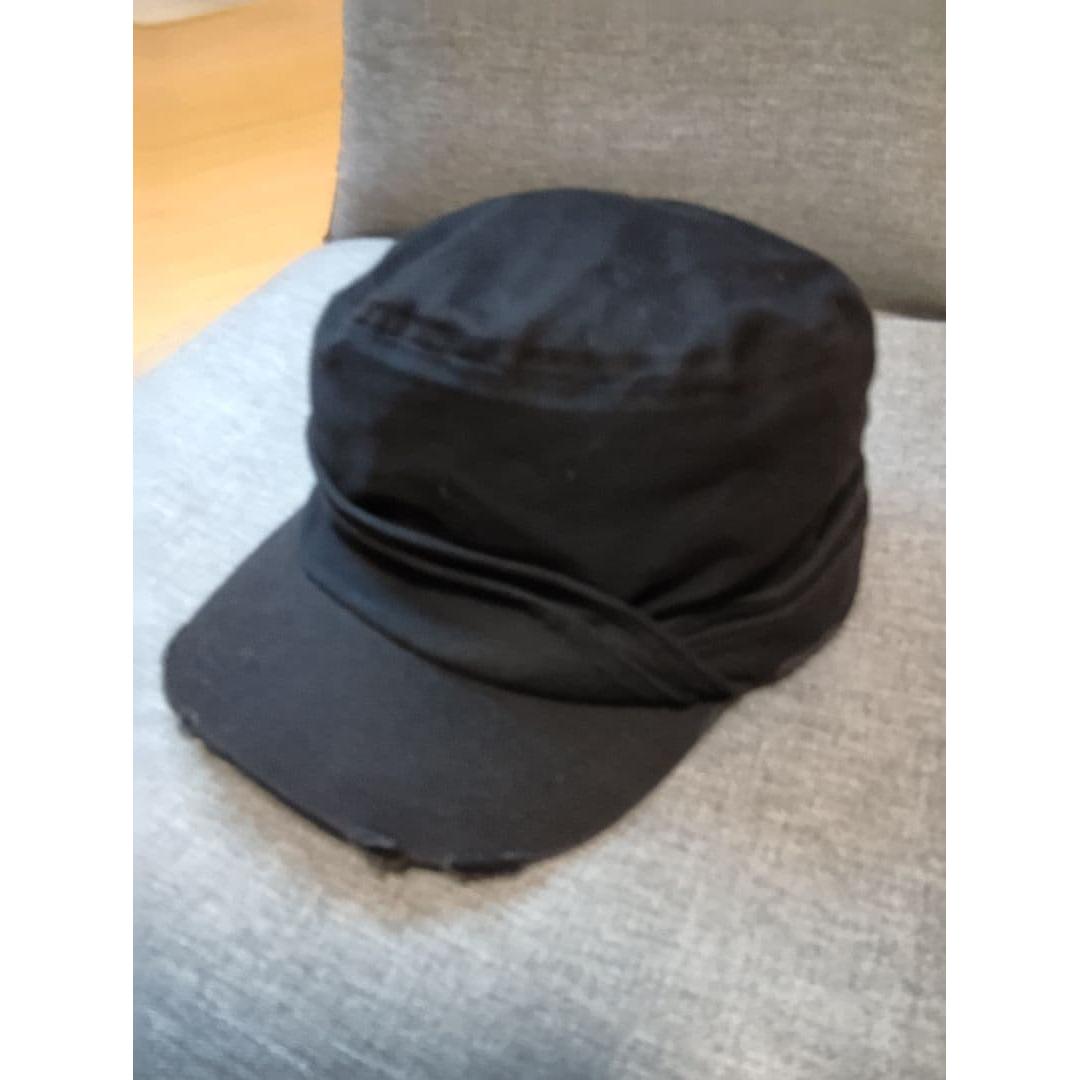MOUSSY distressed cap for ladies, black size M