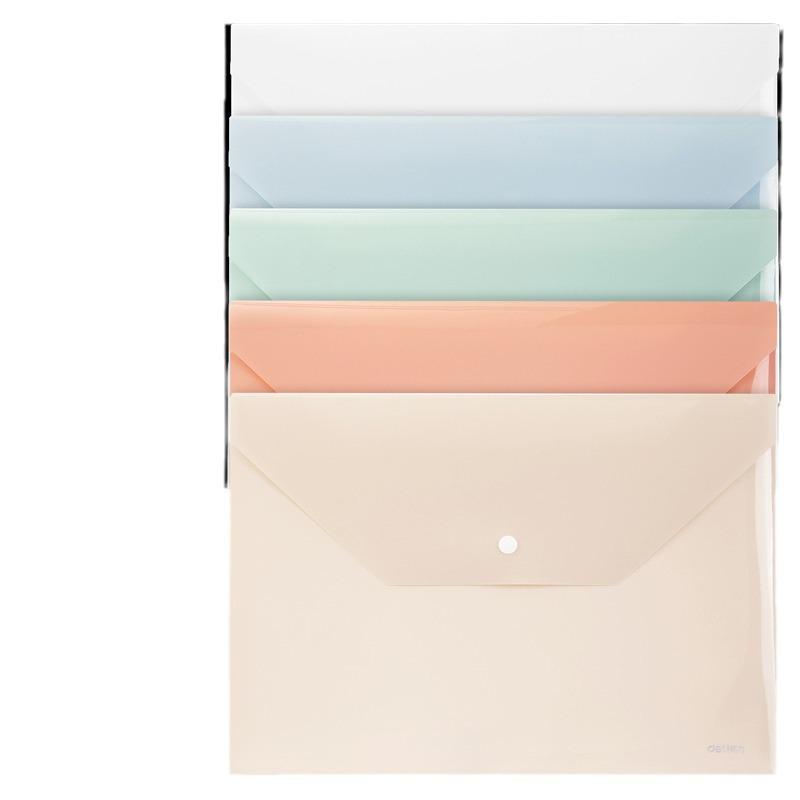 A4 Snap Closure File Bag - Colorful Thick Storage for Documents and Stationery