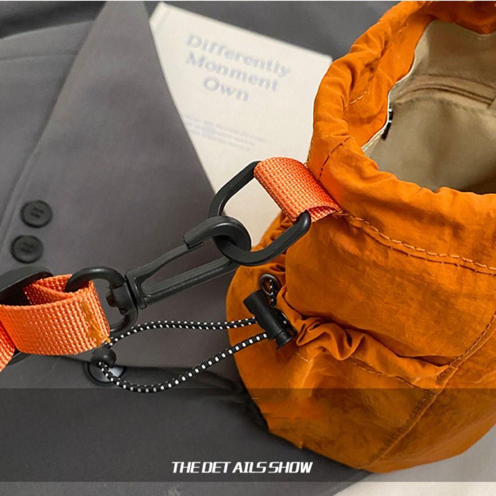Handbag Drawstring Bucket Bag Purse Small Crossbody Bag Sweet Nylon Shoulder Bag  Travel