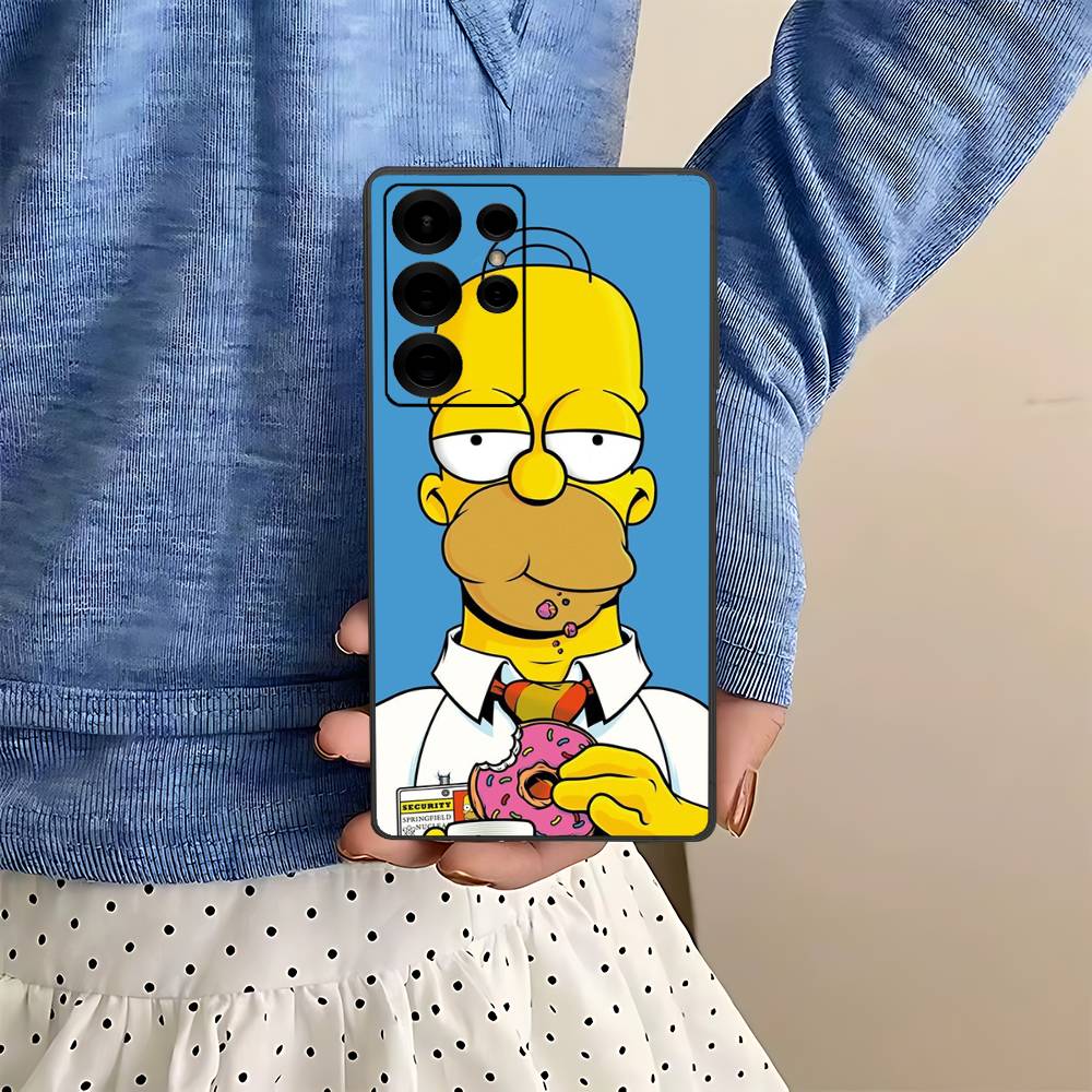 Adult Animation Simpsons Phone Case For Samsung S 24 Fe 25 Ultra Plus 20 Lite 21 30 22 23 24 22 Ultra 5G Fundas