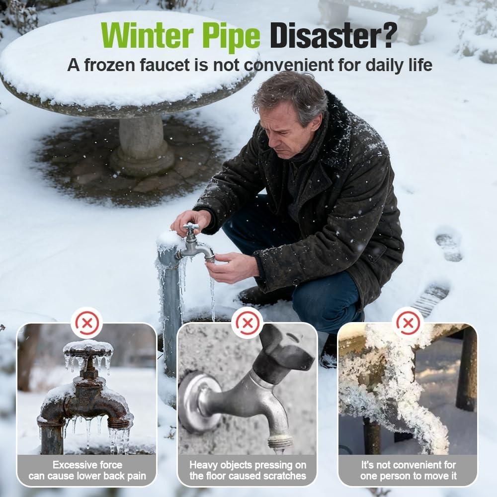 Winter Outdoor Faucet Cover, 2026 New Outdoor Faucet Frost-Proof Cover, Pipe Insulation Waterproof Protective Cap (3-Pack)