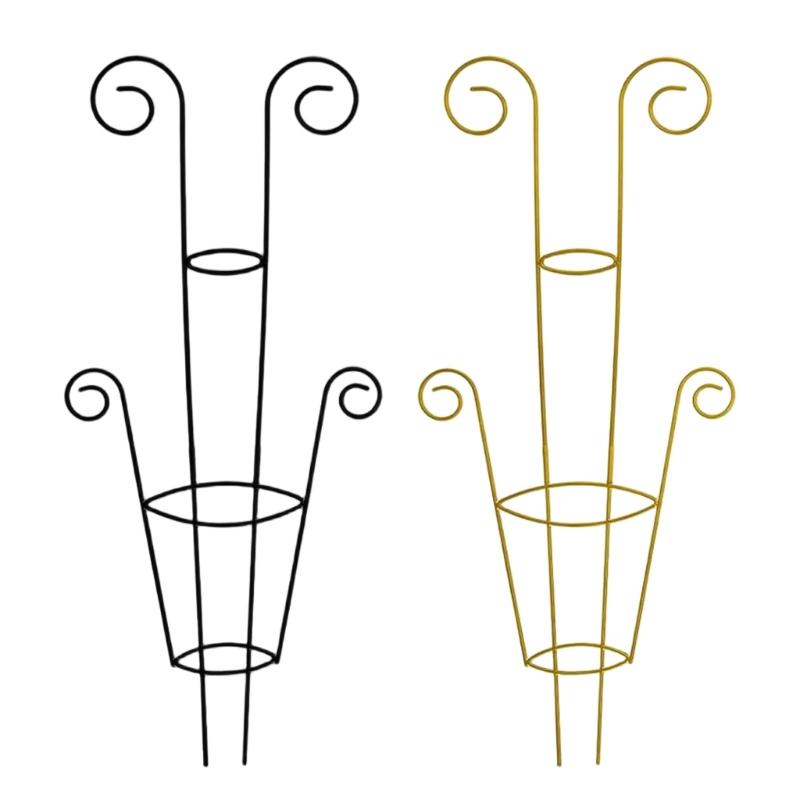 Heavy Duty Metal Flower Trellis 76cm Tall Plant Support Frame Stand For Potted Plant Hanging Baskets Garden Decoration