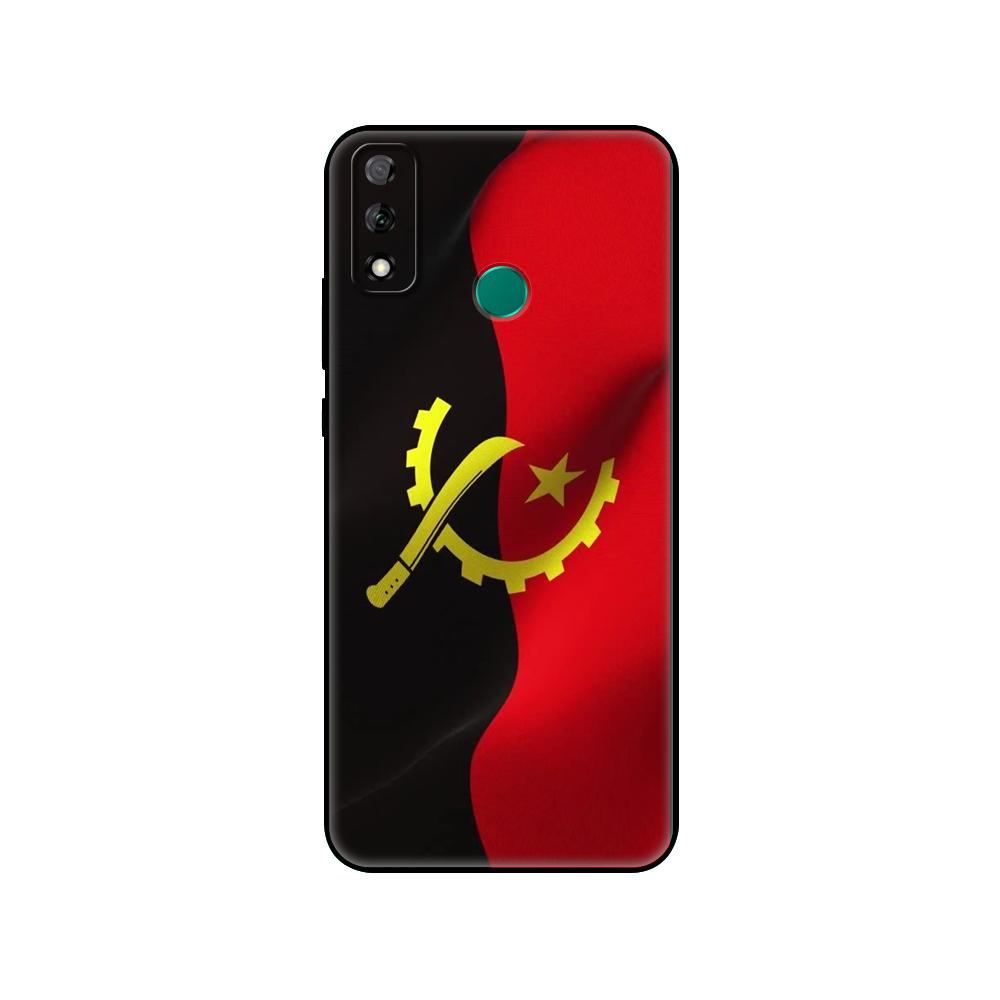 

Черный чехол из ТПУ для Huawei Y9S Y6S Y8S Y5P Y7P Y8P Чехол для Huawei Y5 lite Prime 2018 Y6 2019 Крышка флаг Анголы huawei Y5P