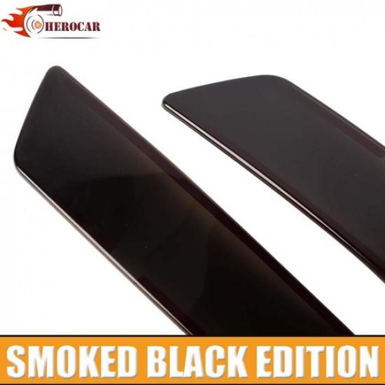 2X Rear Fog Light Lamp Cover Trim For Jeep Cherokee + Smoked Black Exterior