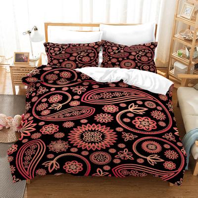 Floral 3D Digital Printing Quilt Cover Sheet Three-Piece Bedding Kit Home Textile Pillowcase Mandala Flowers