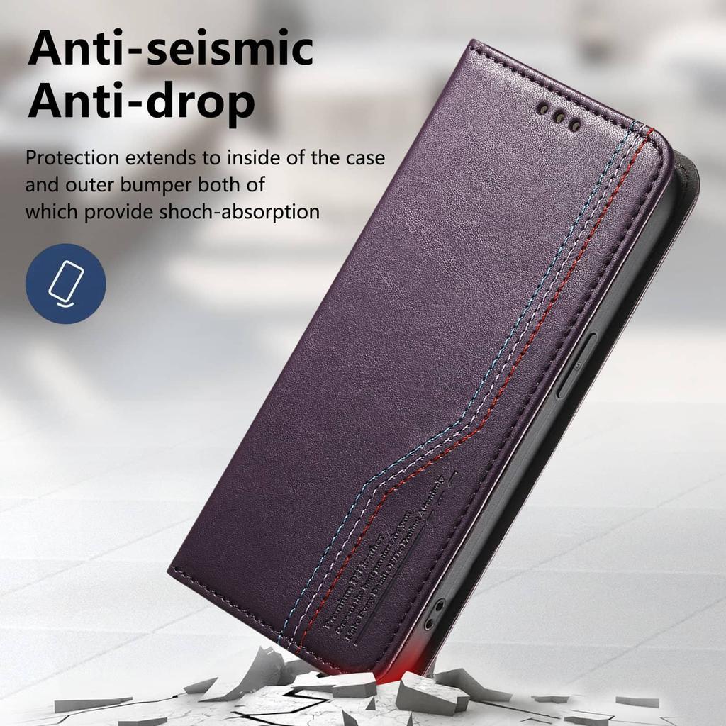 Flip Wallet Case for Samsung Galaxy A57 A56 A54 A53 A52 A51 A71 A50 A30S, Magnetic Folio Cover Card Holder Kickstand TPU Case