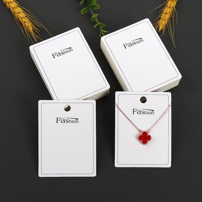 Rectangular Necklace Display Card - 6x8cm Simple Fashion Jewelry Packaging Hanging Card