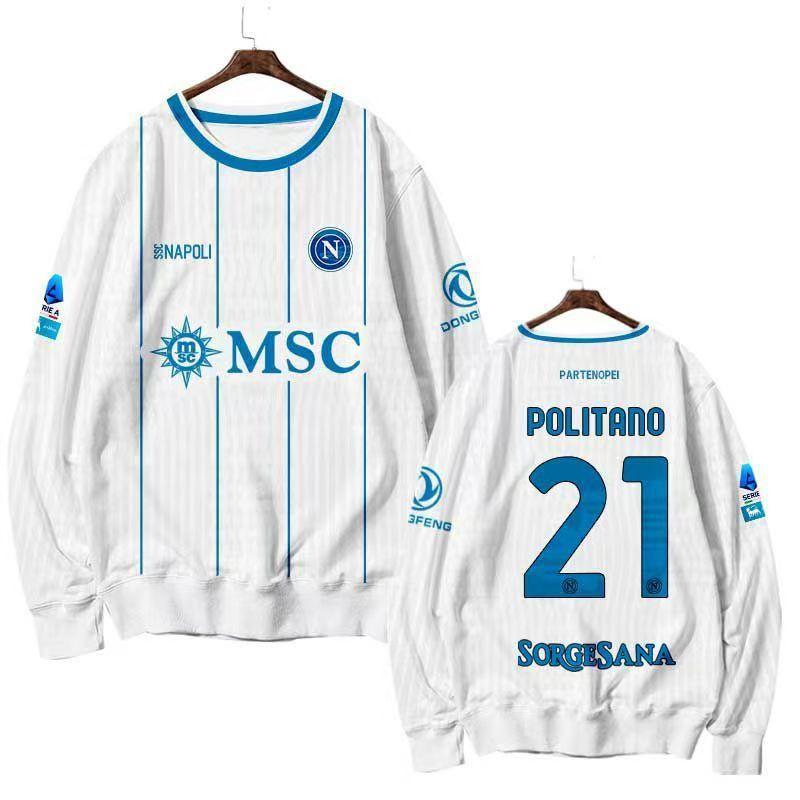 25-26 Season SSC Napoli Long Sleeve Football Jersey Men Sports Training Top