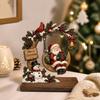 Christmas Wooden Swing Ornament, Festive Tabletop Decoration for Holiday Home Decor