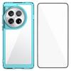 For OnePlus 12 5G Phone Case WANLONFENG XC Series TPU Acrylic Cover with Tempered Glass (Big Lens Hole)