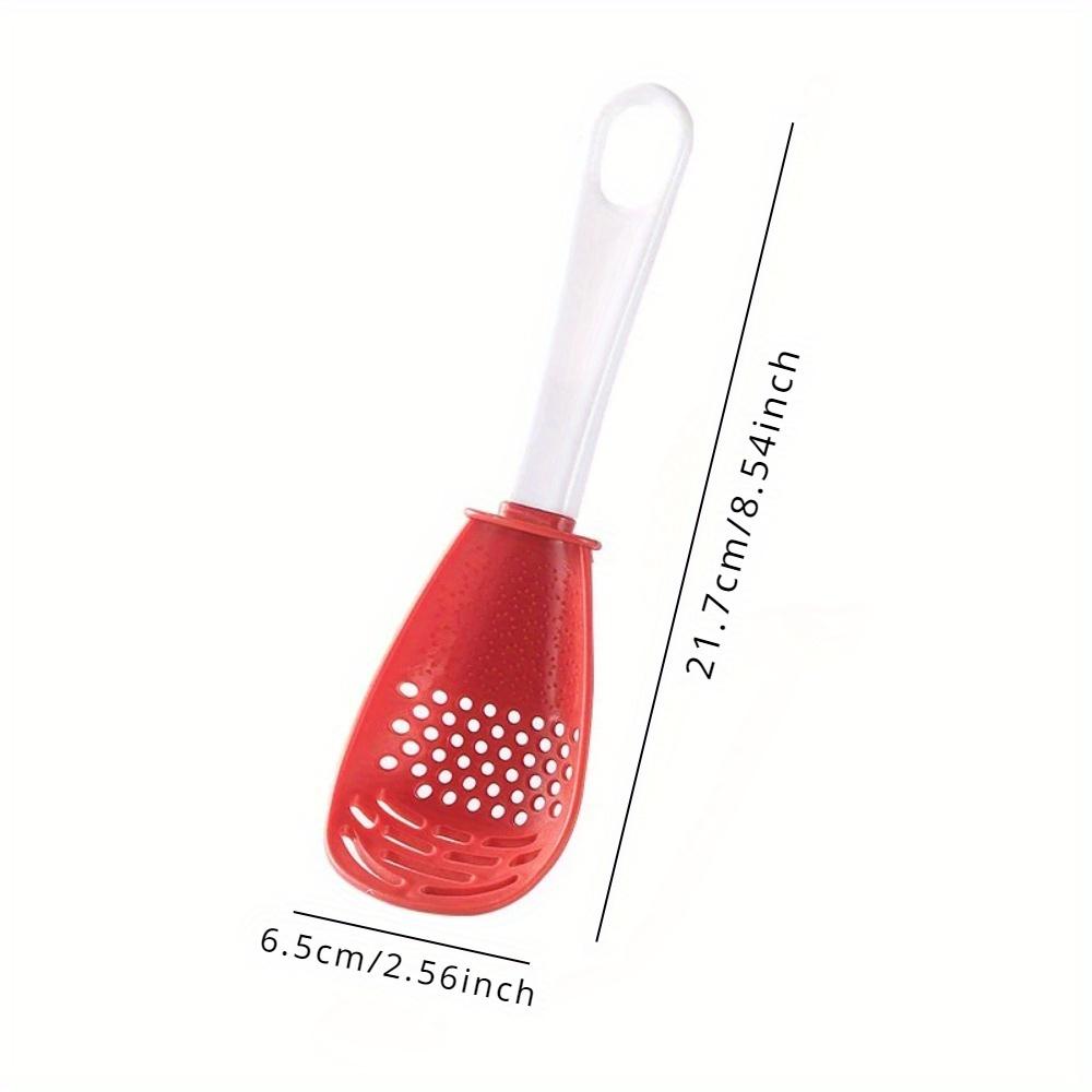 1PC Multifunctional Cooking Spoon Household Kitchen Strainer Scoop Heat-resistant Hanging Hole Potato Garlic Press Colander Tool