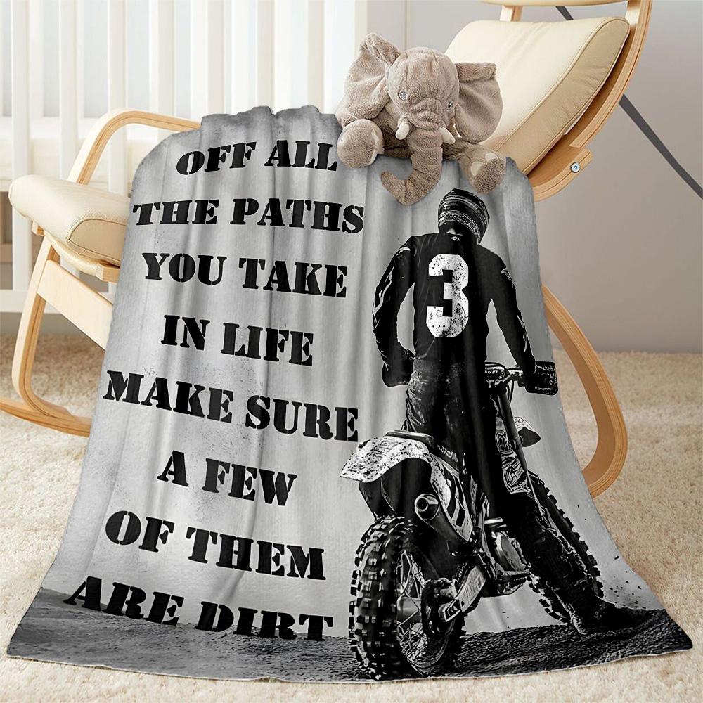 Motocross Adventure Sport Flanelldecke - Weich und geeignet für Sofas, Betten, Büros, Reisen, alle Jahreszeiten und das beste Geschenk für die Feiertage.