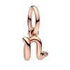 Brand New Plated Rose Gold Letter A-z 26 Alphabet Bead Component Zircon Letter Charm Bead Component Compatible With Authentic Original Bracelet High