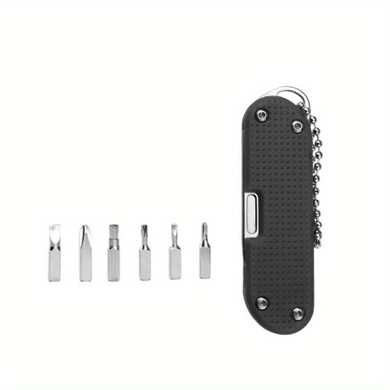 Multifunctional Outdoor Portable Folding Knife Key Knife Screw Combination Tool Portable Pocket Keychain Knife Stainless Steel