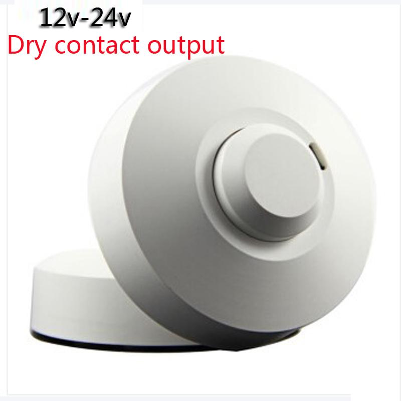 DC12V-24V Dry contact output LED Microwave 360 Degree Radar motion Sensor Light Switch Ceiling light Body Motion Detector