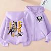 Murder Drones Zipper Hoodie Cartoon Girls Coat Fashion Zip Up Clothes Purple Autumn Jacket Kids Anime Hooded Sweatshirt Gift