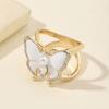 Rhinestone Butterfly Scarf Ring Women T-shirt Tie Clip Shawl Silk Scarves Ring