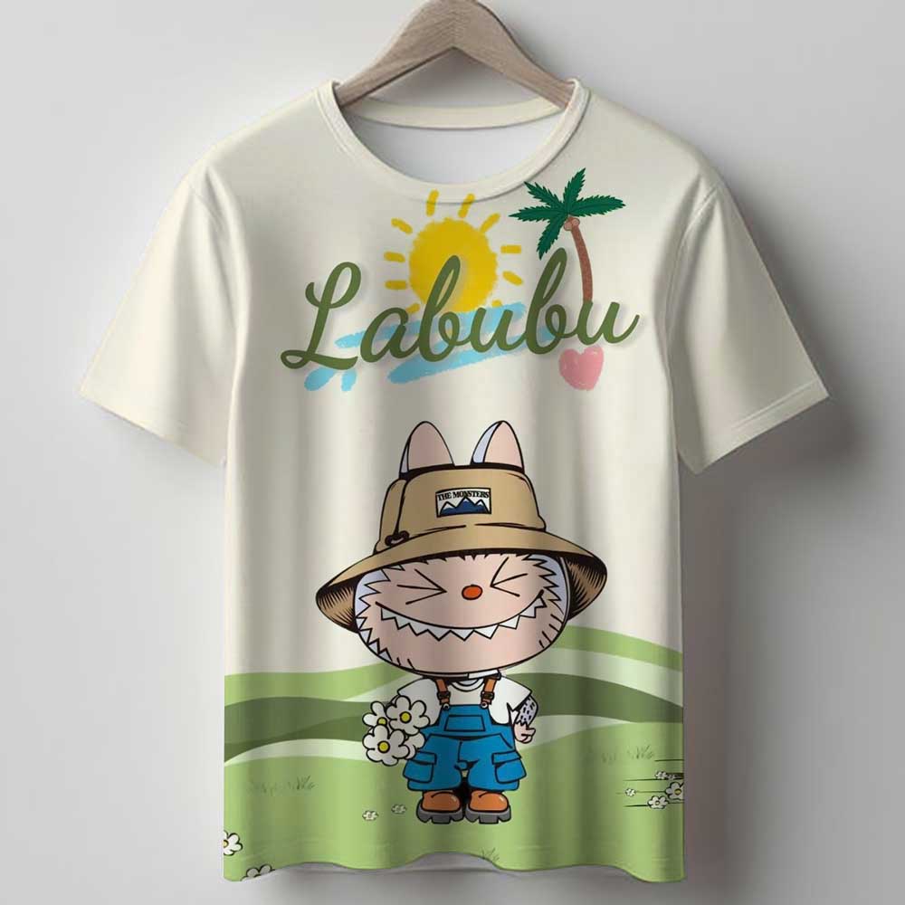 Kawaii Tops Labubu  T Shirt for Kids Boy 10years Toddler Girl Clothes Anime Short Pride Tshirt Y2k Kids Clothes Girls