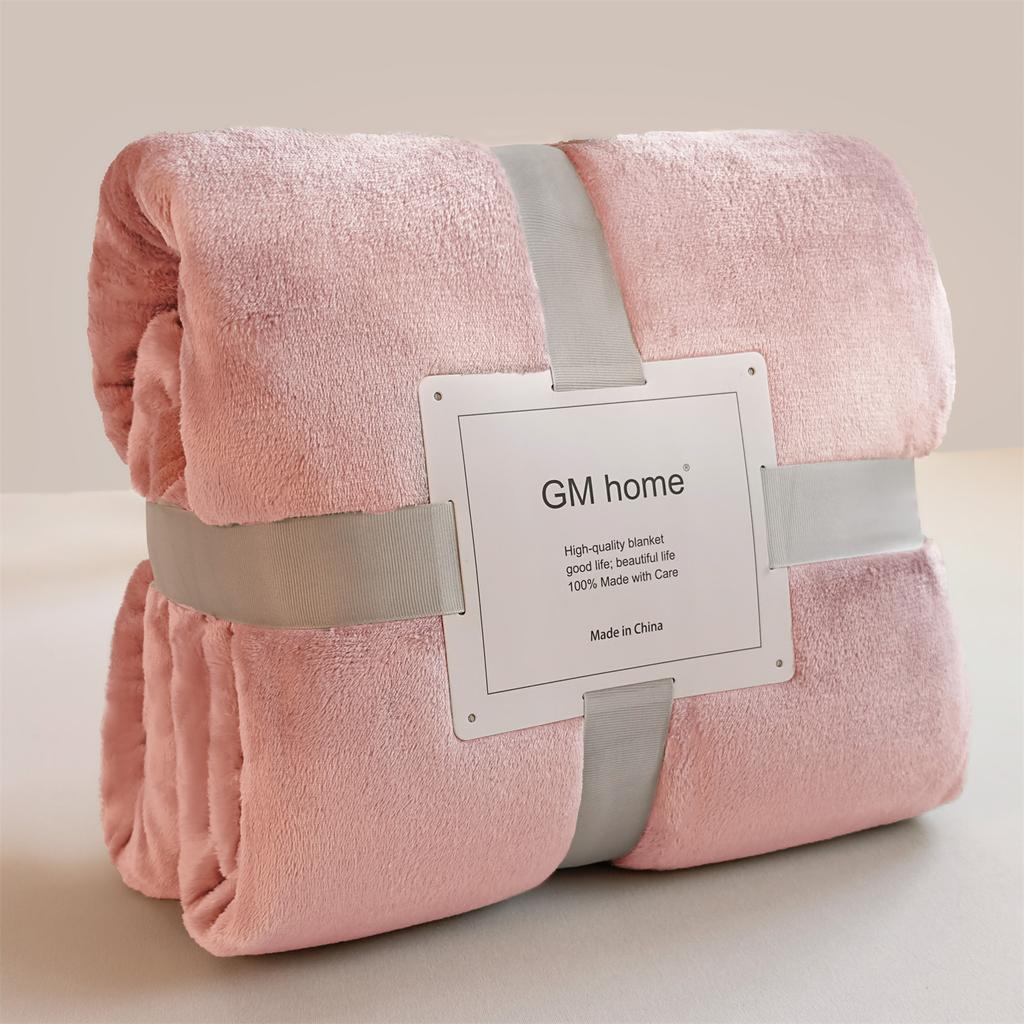 Super Thick 320g Solid Color Aviation Blanket Air Conditioner Car Office Class A Nap Blanket