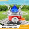 Portable Camping Stove Foldable Windproof Mini Outdoor Gas Burner  Carry Bag Lightweight for Backpacking Hiking Picnic BBQ Grill