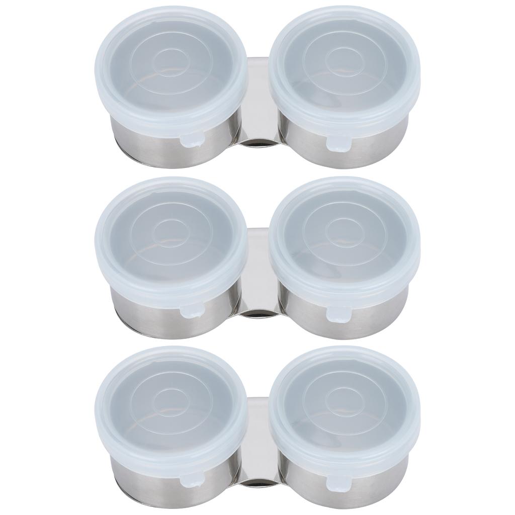 3Pcs Oil Painting Palette Cup Double Stainless Steel Mixing Can Artist Tools with Lid