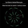 60-Piece Reflective Car Wheel Hub Decorative & Warning Stickers - Newcomer Special