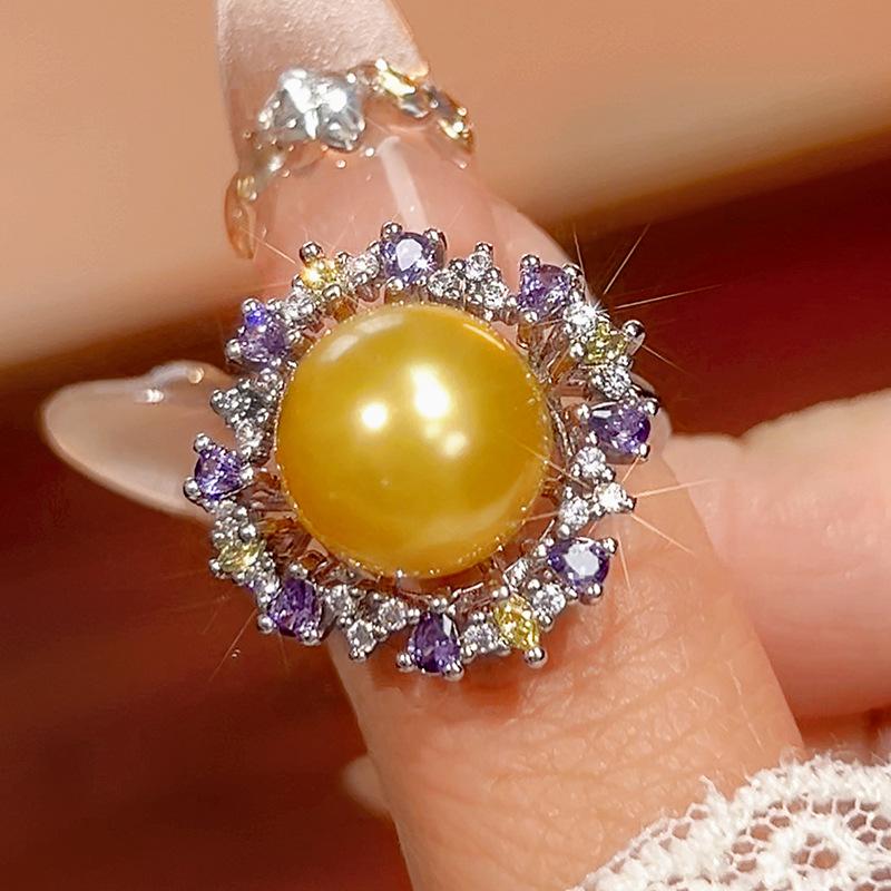 Set Bijuterii Colier Inel Perlă Naturală Imitație Farmec Unic Feminin Sens Înalt