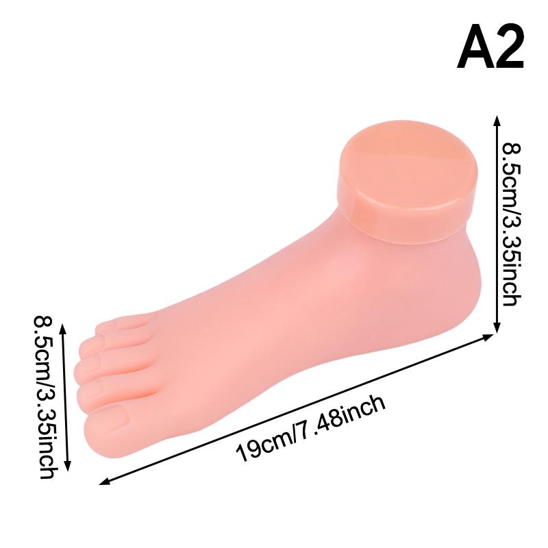 Nail Art Training Practice Hand Silicone Fake Hand Foot For Nail Art Training Display Manicure Tool
