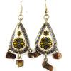 Les Trésors De Lily [L6991] - Designer Earrings 'Kilimanjaro' Blue Brown
