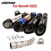 Benelli 502C Her Yıl Motosiklet Egzoz Sistemi İçin 51mm Susturucu Borusu Bağlantı Orta Bağlantı Borusu Kaçış Paslanmaz Çelik