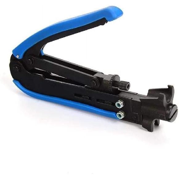 Coaxial Compression Tool Coax Cable Crimper Kit Adjustable rg6 rg59 rg11 75-5 75-7 Coaxial Cable Stripper with 20pcs F Male And 10pcs Female to