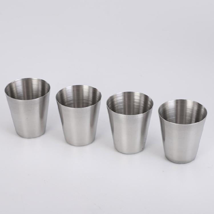 4pcs Stainless Steel Shot Glasses Small Capacity Stackable Metal Drinking Cups 30ml Drinkware for Travel and Party
