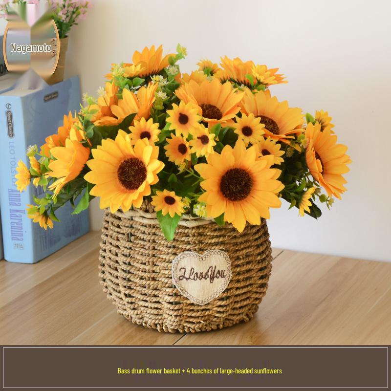 Handcrafted Willow Wicker Flower Basket for Dried Arrangements and Succulents