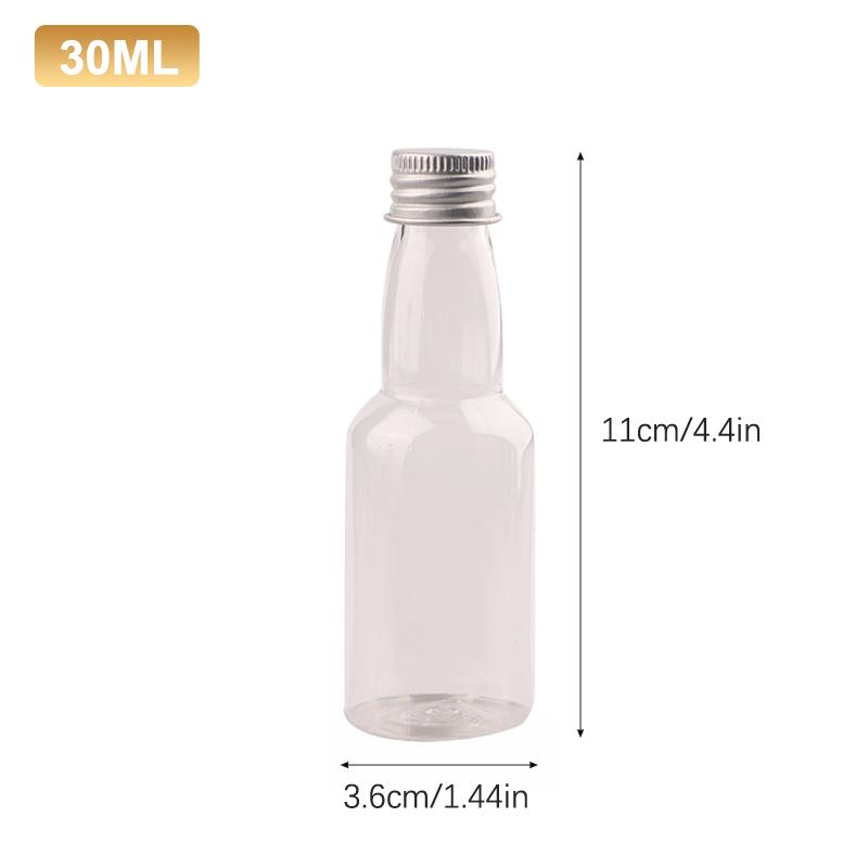 Plastové lahve na lihoviny Mini lahvičky na likér Mini plastová láhev na alkohol s uzávěrem Láhev na mléko Průhledná láhev na nápoje