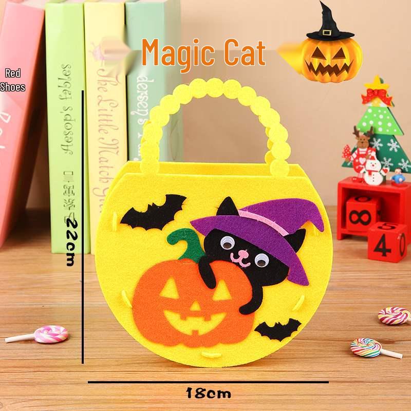 Halloween DIY Trick-or-Treat Tote Bag for Kids - Non-woven Fabric Craft Bag