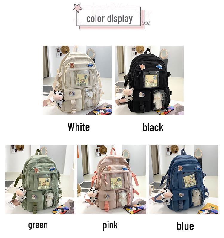 Women's Korean Style Student Backpack - Oxford Cloth Harajuku Schoolbag for Primary & Middle School