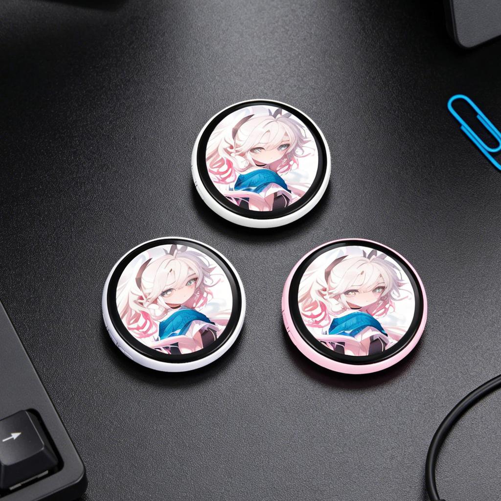 Electronic Anime Pin With HD Touchscreen, 2026 New Digital Photo Display Gift, Custom Kawaii Badge For Backpacks And Conventions Photo Name Tag Pins