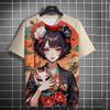Vintage Girl Pattern Men's T-Shirt Cartoon 3d Printing T-shirt Oversized Tees For Men Bad Girl Harajuku Top Short Sleeve T Shirt