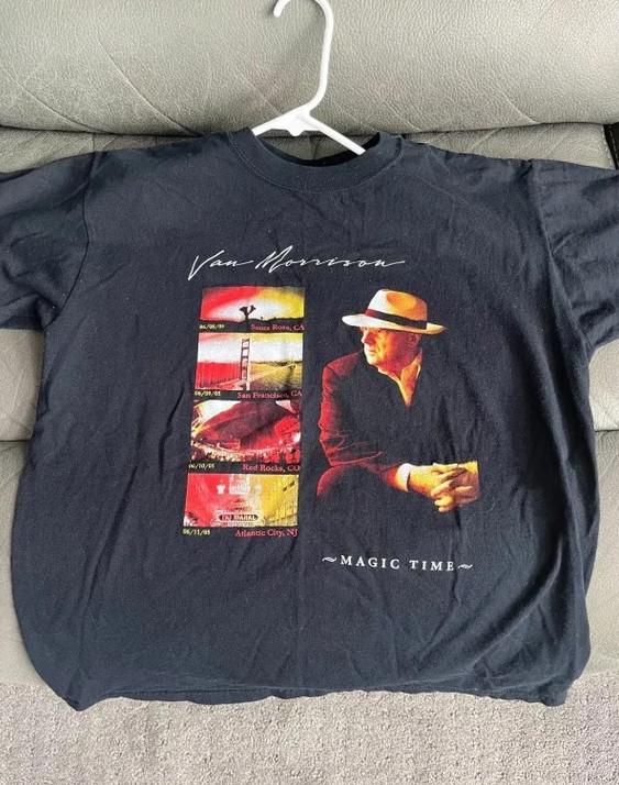 Vintage 2005 Van Morrison Magic Time Tour 2005 T-shirt size S-5XL Unisex T-Shirt M
